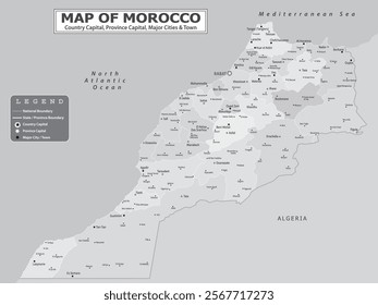 African Countries Geography Political map. Political map of country with capital, province or state capital, major cities and town.