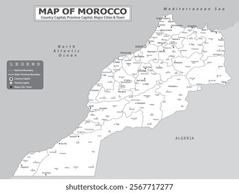 African Countries Geography Political map. Political map of country with capital, province or state capital, major cities and town.