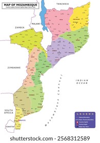 African Countries Geography Political map. Political map of country with capital, province or state capital, major cities and town.