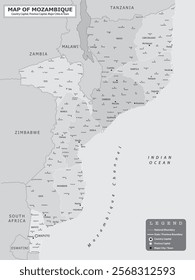 African Countries Geography Political map. Political map of country with capital, province or state capital, major cities and town.