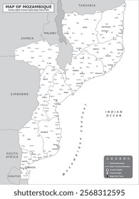 African Countries Geography Political map. Political map of country with capital, province or state capital, major cities and town.