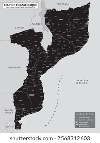 African Countries Geography Political map. Political map of country with capital, province or state capital, major cities and town.