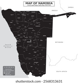 African Countries Geography Political map. Political map of country with capital, province or state capital, major cities and town.