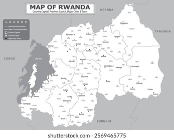 African Countries Geography Political map. Political map of country with capital, province or state capital, major cities and town.