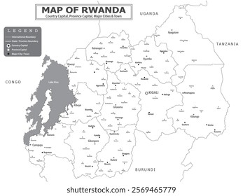 African Countries Geography Political map. Political map of country with capital, province or state capital, major cities and town.