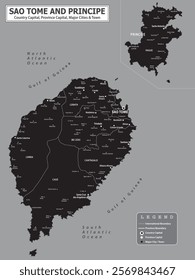 African Countries Geography Political map. Political map of country with capital, province or state capital, major cities and town.