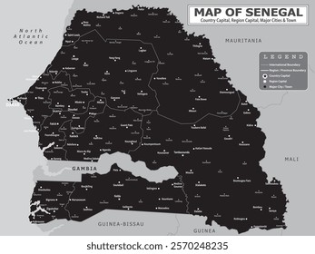 African Countries Geography Political map. Political map of country with capital, province or state capital, major cities and town.