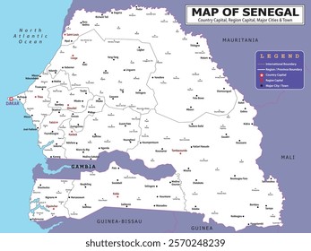 African Countries Geography Political map. Political map of country with capital, province or state capital, major cities and town.