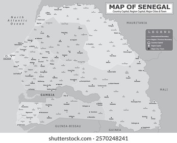 African Countries Geography Political map. Political map of country with capital, province or state capital, major cities and town.