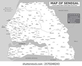 African Countries Geography Political map. Political map of country with capital, province or state capital, major cities and town.