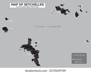 African Countries Geography Political map. Political map of country with capital, province or state capital, major cities and town.