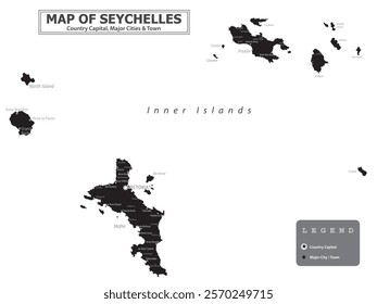 African Countries Geography Political map. Political map of country with capital, province or state capital, major cities and town.