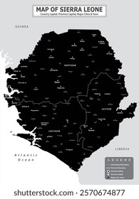 African Countries Geography Political map. Political map of country with capital, province or state capital, major cities and town.