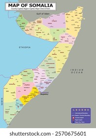 African Countries Geography Political map. Political map of country with capital, province or state capital, major cities and town.