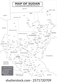 African Countries Geography Political map. Political map of country with capital, province or state capital, major cities and town.