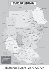 African Countries Geography Political map. Political map of country with capital, province or state capital, major cities and town.