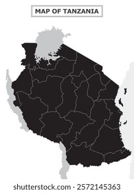 African Countries Geography Political map. Political map of country with capital, province or state capital, major cities and town.