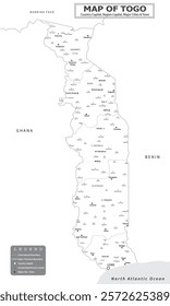 African Countries Geography Political map. Political map of country with capital, province or state capital, major cities and town.