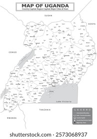 African Countries Geography Political map. Political map of country with capital, province or state capital, major cities and town.