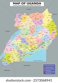 African Countries Geography Political map. Political map of country with capital, province or state capital, major cities and town.