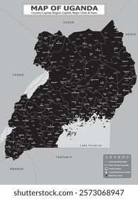 African Countries Geography Political map. Political map of country with capital, province or state capital, major cities and town.