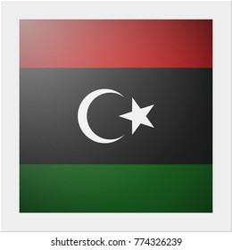 African country flag collection with photo of Libya flag , vector , illustration