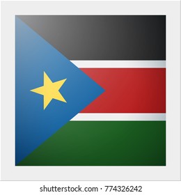 African country flag collection with photo of South Sudan flag , vector , illustration