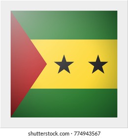 African country flag collection with photo of Sao Tome and Principe flag , vector , illustration