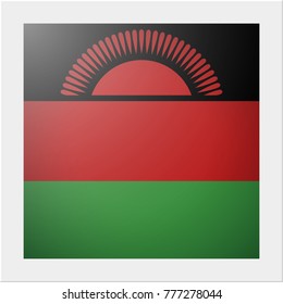 African country flag collection with photo of Malawi flag , vector , illustration