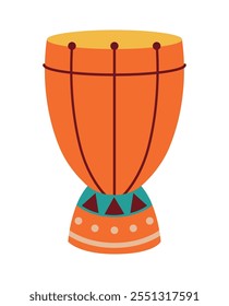 african culture djembe drum icon isolated