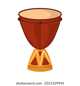 african culture djembe drum icon isolated