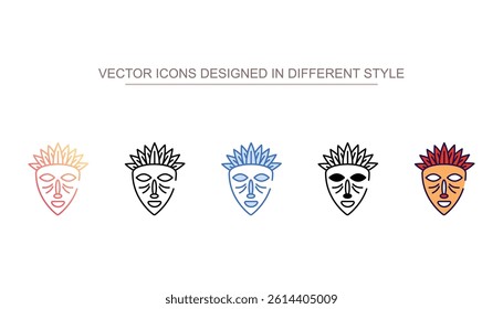 African Culture icon design with white background stock illustration