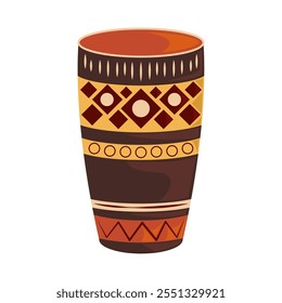 african culture musical drum icon isolated