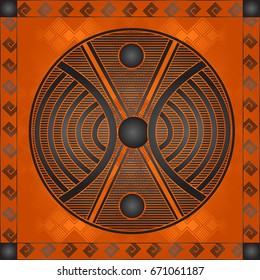 African culture symbolic ornaments. African tribes hand drawn elements