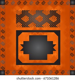 African culture symbolic ornaments. African tribes hand drawn elements