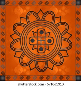 African culture symbolic ornaments. African tribes hand drawn elements