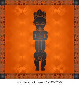 African culture symbolic ornaments. African tribes hand drawn elements