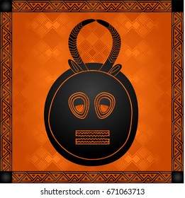 African culture symbolic ornaments. African tribes hand drawn elements