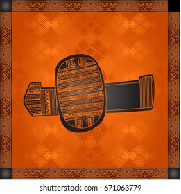 African culture symbolic ornaments. African tribes hand drawn elements