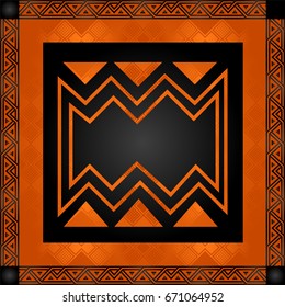 African culture symbolic ornaments. African tribes hand drawn elements