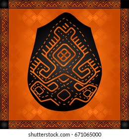 African culture symbolic ornaments. African tribes hand drawn elements
