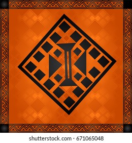 African culture symbolic ornaments. African tribes hand drawn elements