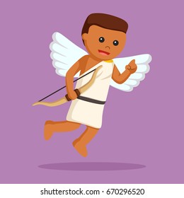 african cupid with bow