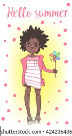 african cute summer girl 