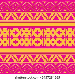 african cyberpunk futuristic ethnic fabric pattern seamless set collection template, 2d illustration rendering vector