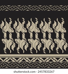 african cyberpunk futuristic ethnic fabric pattern seamless set collection template, 2d illustration rendering vector