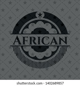 African dark emblem. Vector Illustration. Detailed.
