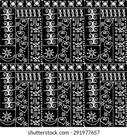 African decoration. Abstract vector tribal ethnic background seamless pattern.