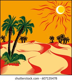 African desert oasis