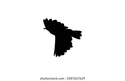 African desert warbler bird Silhouette Design  And Vector Illustration. 